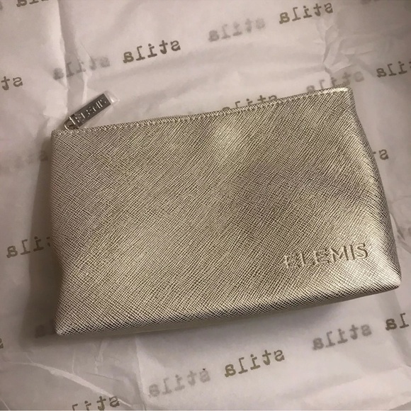 Elemis Metallic Gold Toiletry Case Makeup Cosmetics Skincare Travel Bag - Picture 1 of 5
